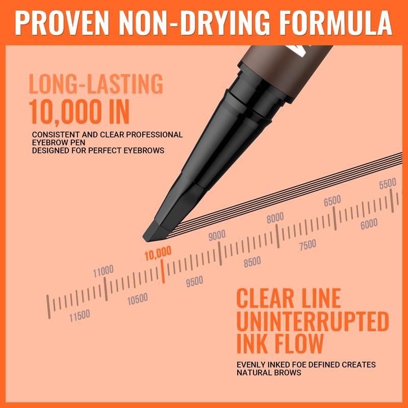 2-in-1 4d Microblading Eyebrow Pen with Square Brush