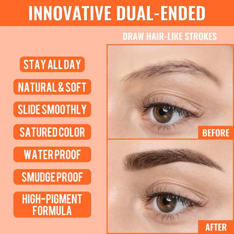 2-in-1 4d Microblading Eyebrow Pen with Square Brush