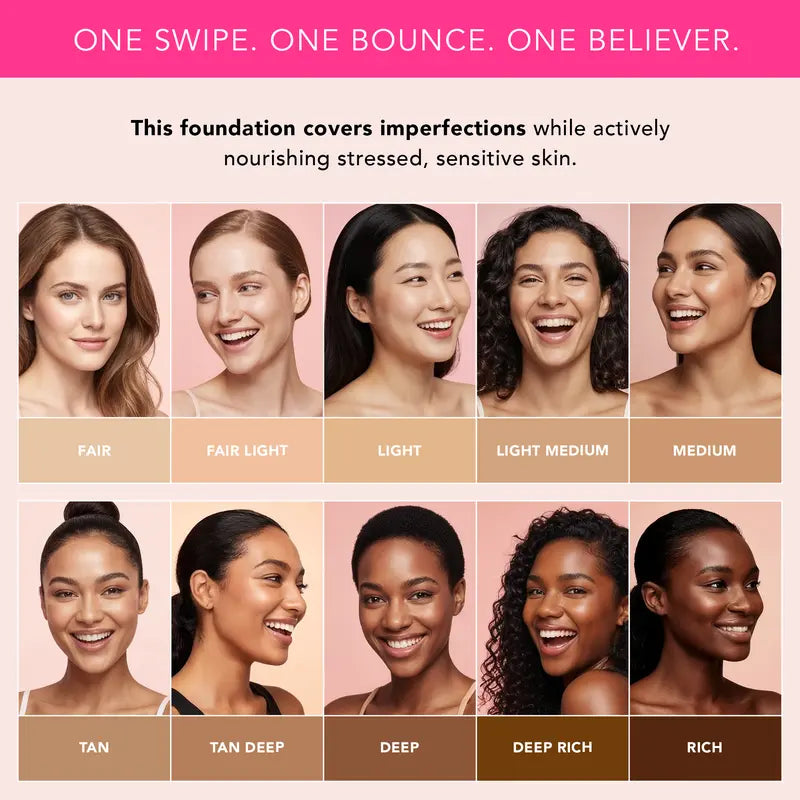 Peptide Bounce Flexible Foundation with Brush