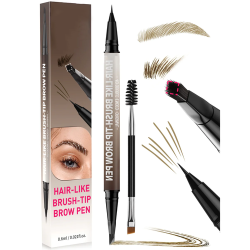 2-in-1 4d Microblading Eyebrow Pen with Square Brush