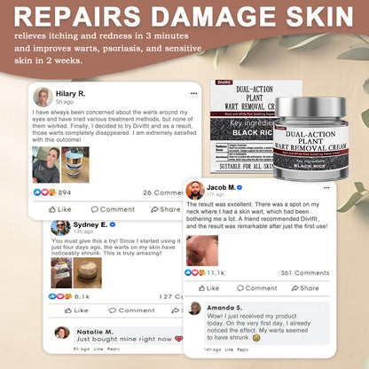 Divifit® Black Rice Skin Repair Essence Cream ⚕️ FDA Certified (Eliminates warts and skin tags, relieves psoriasis, improves keratin build-up and follicular keratinization, fades pigmentation, sun spots & age spots)