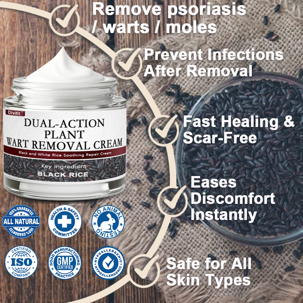 Divifit® Black Rice Skin Repair Essence Cream ⚕️ FDA Certified (Eliminates warts and skin tags, relieves psoriasis, improves keratin build-up and follicular keratinization, fades pigmentation, sun spots & age spots)