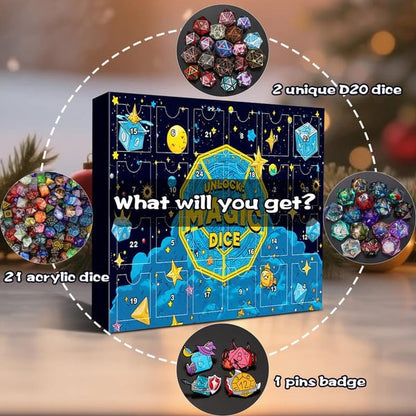 🔥LAST DAY 49% OFF - 🎄🎲2025 Christmas Dice Advent Calendar