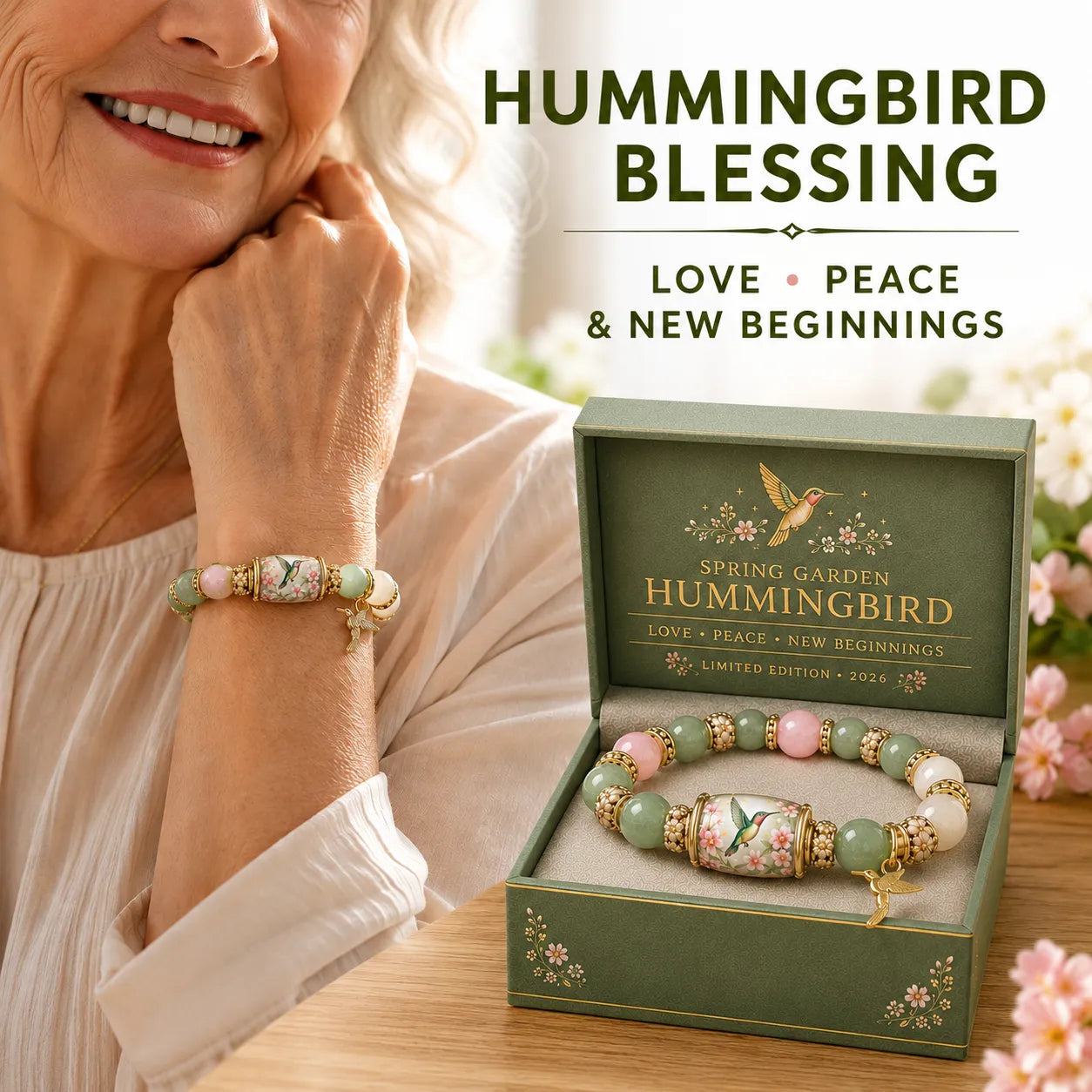 🌿 Love, Peace & Spring Blessings 💖 | 2026 Limited Edition Bracelet - Only 15 Left