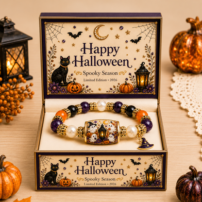 🎃 Limited Edition Halloween Beaded Bracelet Set | Cute Spooky Jewelry Gift