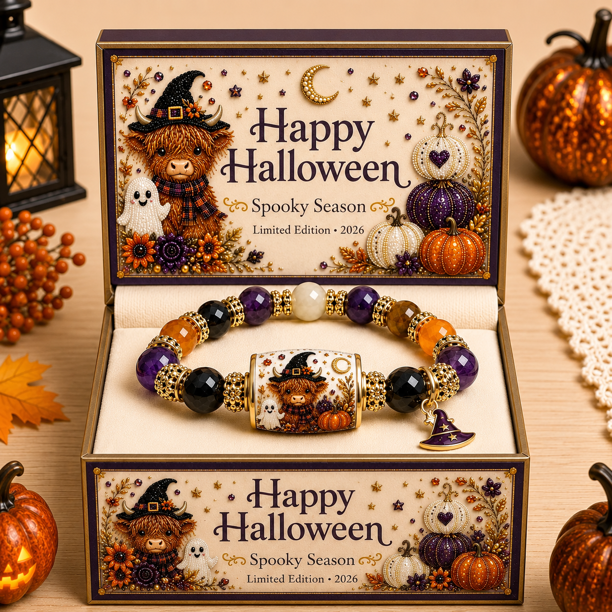 🎃 Limited Edition Halloween Beaded Bracelet Set | Cute Spooky Jewelry Gift