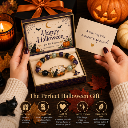 🎃 Limited Edition Halloween Beaded Bracelet Set | Cute Spooky Jewelry Gift