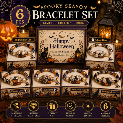 🎃 Limited Edition Halloween Beaded Bracelet Set | Cute Spooky Jewelry Gift