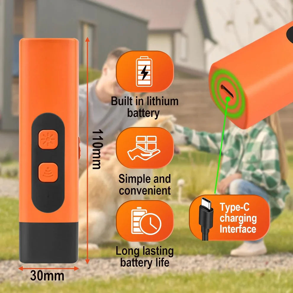 🐶3-in-1 Ultrasonic Dog Repeller & Anti-Barking Trainer🔊✨